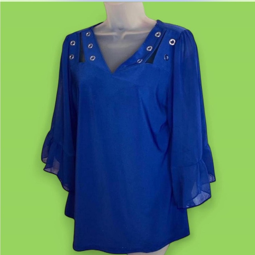 Adele & May Caged blouse Lg - Picture 7 of 11